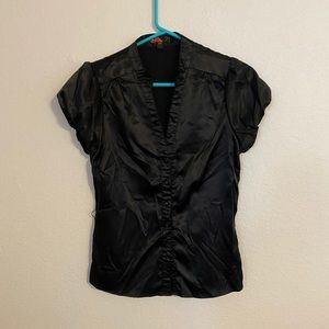 Black satin shirt